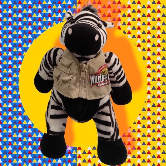 WildLife Ranch African Safari Texas Style Zebra in a Jacket 11" Plush 2002 - Picture 5 of 10
